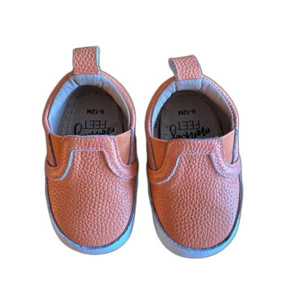 Monkey Feet Orange Slip-On Shoes 6-12 Months - Picture 2 of 9